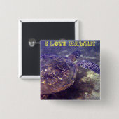 Hawaiianische Meeresschildkröten Button (Vorne & Hinten)