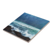 Hawaiianische Meereswaden Aqua Aquamarin Blue Surf Fliese (Seite)