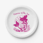 Hawaiianische Meerjungfrau-Prinzessin Pappteller (Vorderseite)