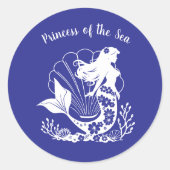 Hawaiianische Meerjungfrau-Prinzessin Runder Aufkleber (Vorderseite)