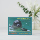 Hawaiianische Mönch-Siegel sind vom Aussterben bed Postkarte (Stehend Vorderseite)