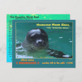 Hawaiianische Mönch-Siegel sind vom Aussterben bed Postkarte (Vorne/Hinten)