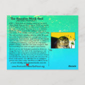 Hawaiianische Mönch-Siegel sind vom Aussterben bed Postkarte (Rückseite)