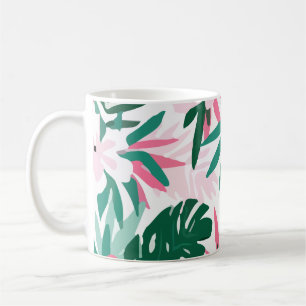 Hawaiianische Muster Rosa Blume Kaffeetasse