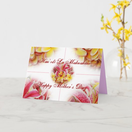 Hawaiianische Mütter-Tag Karte (Gelbe Blume)