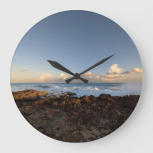 Hawaiianische Naturlandschaftsfotografie Große Wanduhr