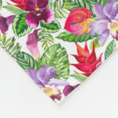 Hawaiianische Orchideendecke Fleecedecke (Ecke)