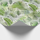 Hawaiianische Palmen Blätter & Worte Geschenkpapier (Ecke)
