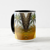 Hawaiianische Palmen Tasse (Vorderseite Links)