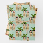 Hawaiianische Papiere Geschenkpapier Set (Beispiel)