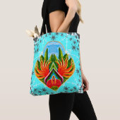 Hawaiianische Paradiesvögel (blau) Tasche (Von Nahem)