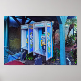 Hawaiianische Pay Phones, Kauai, Hawaii Poster