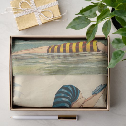 Hawaiianische Perltaucher männlicher Schwimmer Seidenpapier (Geschenk)