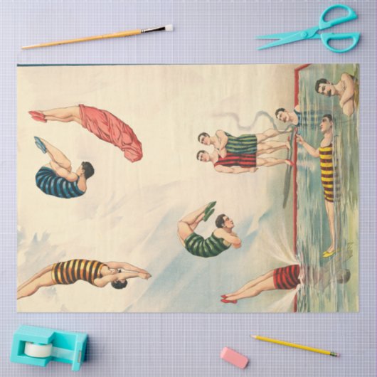 Hawaiianische Perltaucher männlicher Schwimmer Seidenpapier (Basteln)