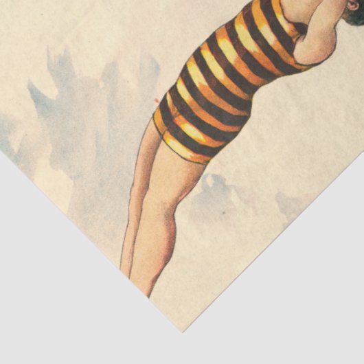 Hawaiianische Perltaucher männlicher Schwimmer Seidenpapier (Ausschnitt)