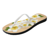 Hawaiianische Plumeria Frangipani Tropische Blume Badesandalen (Schrägansicht)