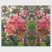 Hawaiianische Plumeria Geschenkpapier (Flach)