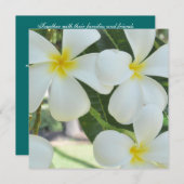 Hawaiianische Plumeria Hochzeitseinladung Einladung (Vorne/Hinten)