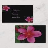 Hawaiianische Plumeria-Visitenkarte Visitenkarte (Vorne/Hinten)