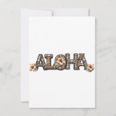 Hawaiianische polynesische Tiki-Braut und Groom We Einladung (Rückseite)