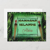 Hawaiianische Postkarte (Vorne/Hinten)