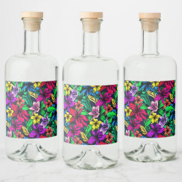 Hawaiianische Printwerbung Alkoholflaschenetikett