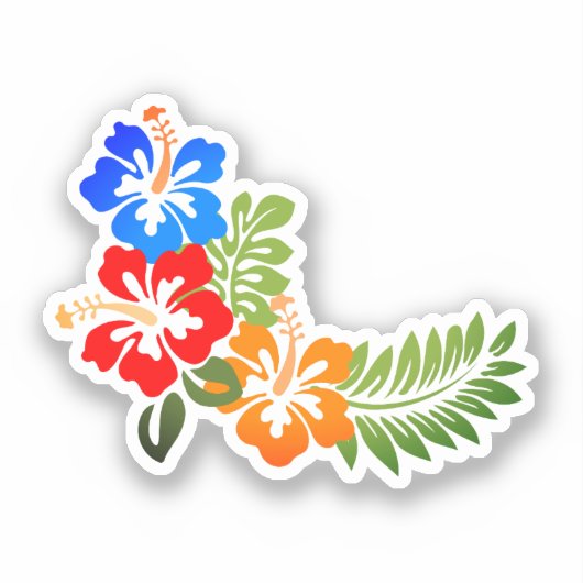 Hawaiianische Printwerbung Aufkleber (Vorderseite)