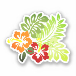 Hawaiianische Printwerbung Aufkleber