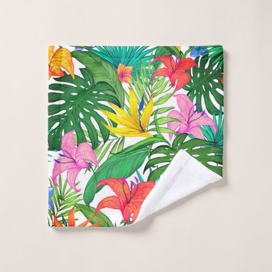 Hawaiianische Printwerbung Badhandtuch Set (Waschlappen)