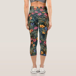 Hawaiianische Printwerbung Capri Leggings