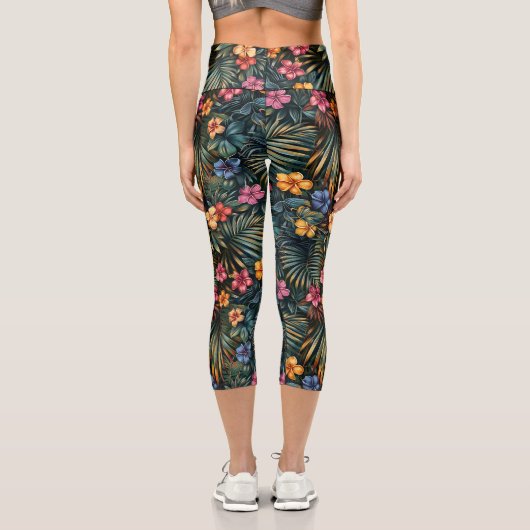 Hawaiianische Printwerbung Capri Leggings (Rückseite)