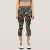 Hawaiianische Printwerbung Capri Leggings (Vorderseite)