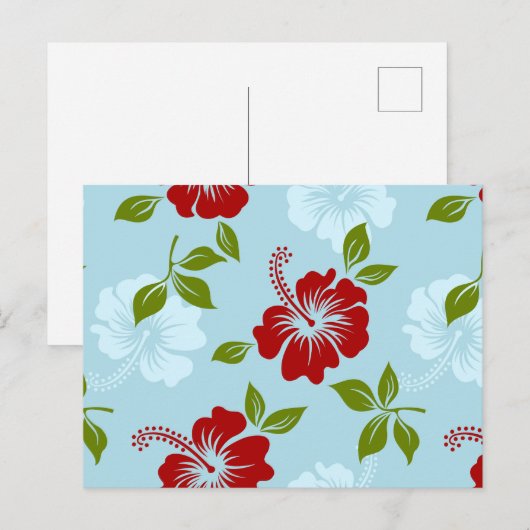 Hawaiianische Printwerbung Feiertagspostkarte (Vorne/Hinten)