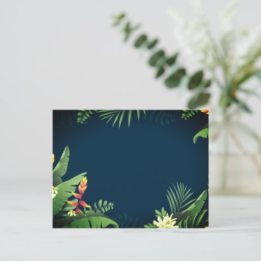 Hawaiianische Printwerbung Feiertagspostkarte (Stehend Vorderseite)