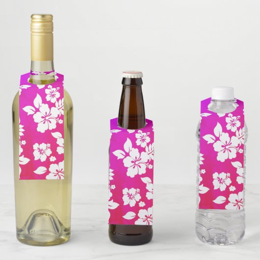 Hawaiianische Printwerbung Flaschenanhänger (Beispiel)