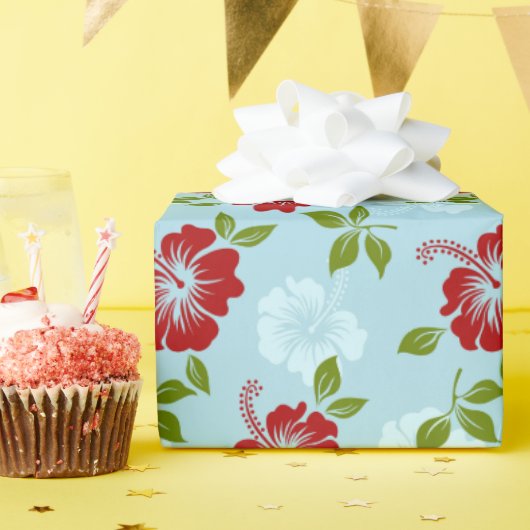 Hawaiianische Printwerbung Geschenkpapier (Geburtstagsparty)