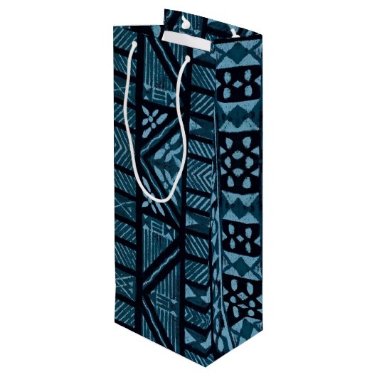 Hawaiianische Printwerbung Geschenktüte Für Weinflaschen (Rückseite Schrägansicht)