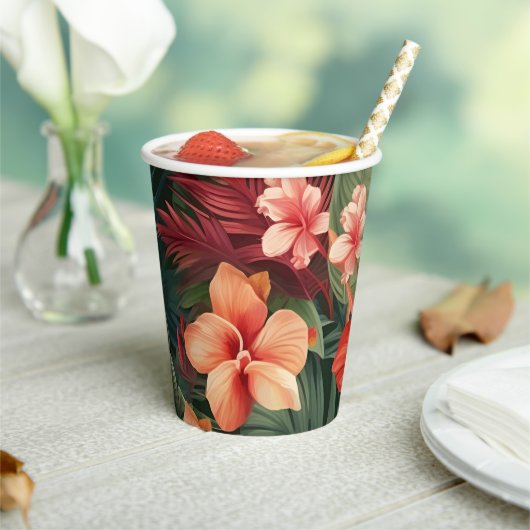 Hawaiianische Printwerbung Pappbecher (In Situ)