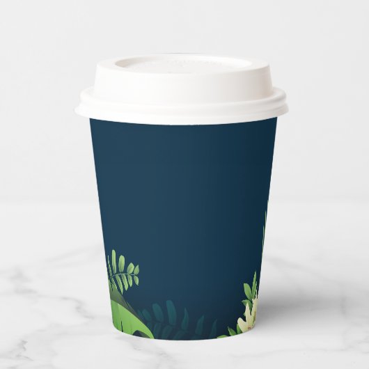 Hawaiianische Printwerbung Pappbecher (Links)