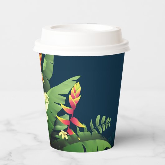 Hawaiianische Printwerbung Pappbecher (Vorderseite)