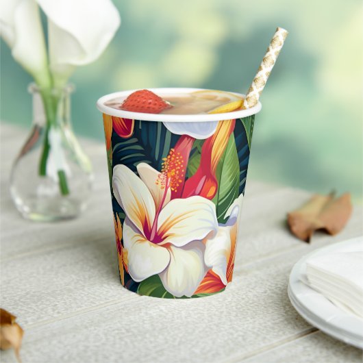 Hawaiianische Printwerbung Pappbecher (In Situ)
