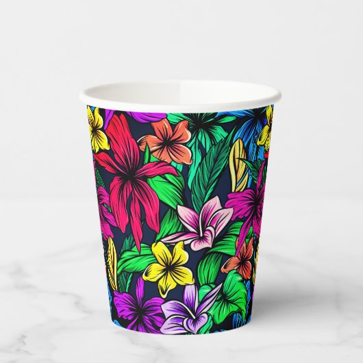 Hawaiianische Printwerbung Pappbecher (Links)