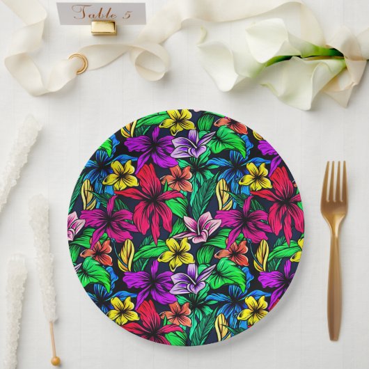 Hawaiianische Printwerbung Pappteller (Hochzeit)