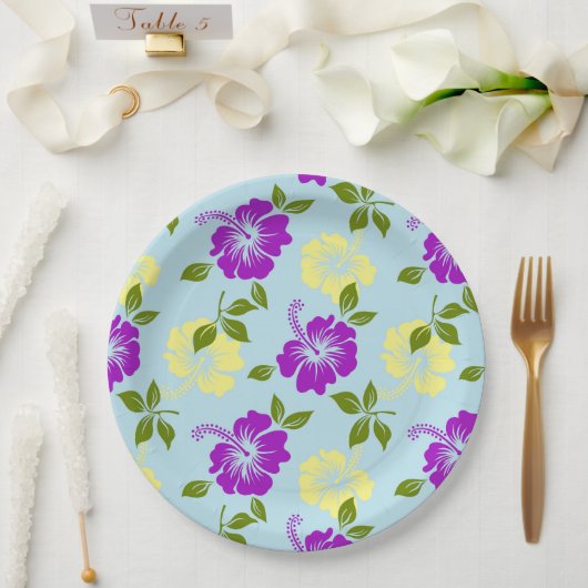 Hawaiianische Printwerbung Pappteller (Hochzeit)