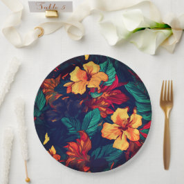 Hawaiianische Printwerbung Pappteller