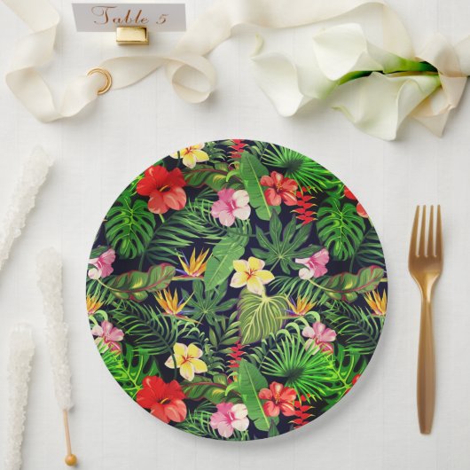 Hawaiianische Printwerbung Pappteller (Hochzeit)