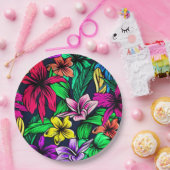 Hawaiianische Printwerbung Pappteller (Party)