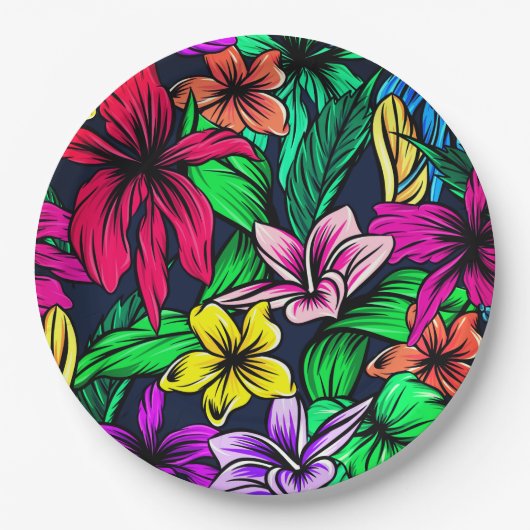 Hawaiianische Printwerbung Pappteller (Vorderseite)