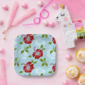 Hawaiianische Printwerbung Pappteller (Party)