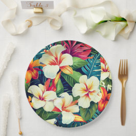 Hawaiianische Printwerbung Pappteller